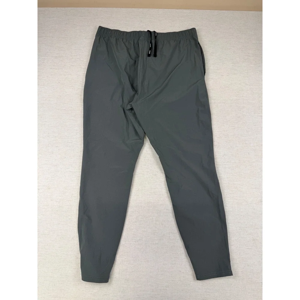 Gymshark Arrival Woven Joggers Mens Large Charcoal Grey Slim Tapered Zip Ankle